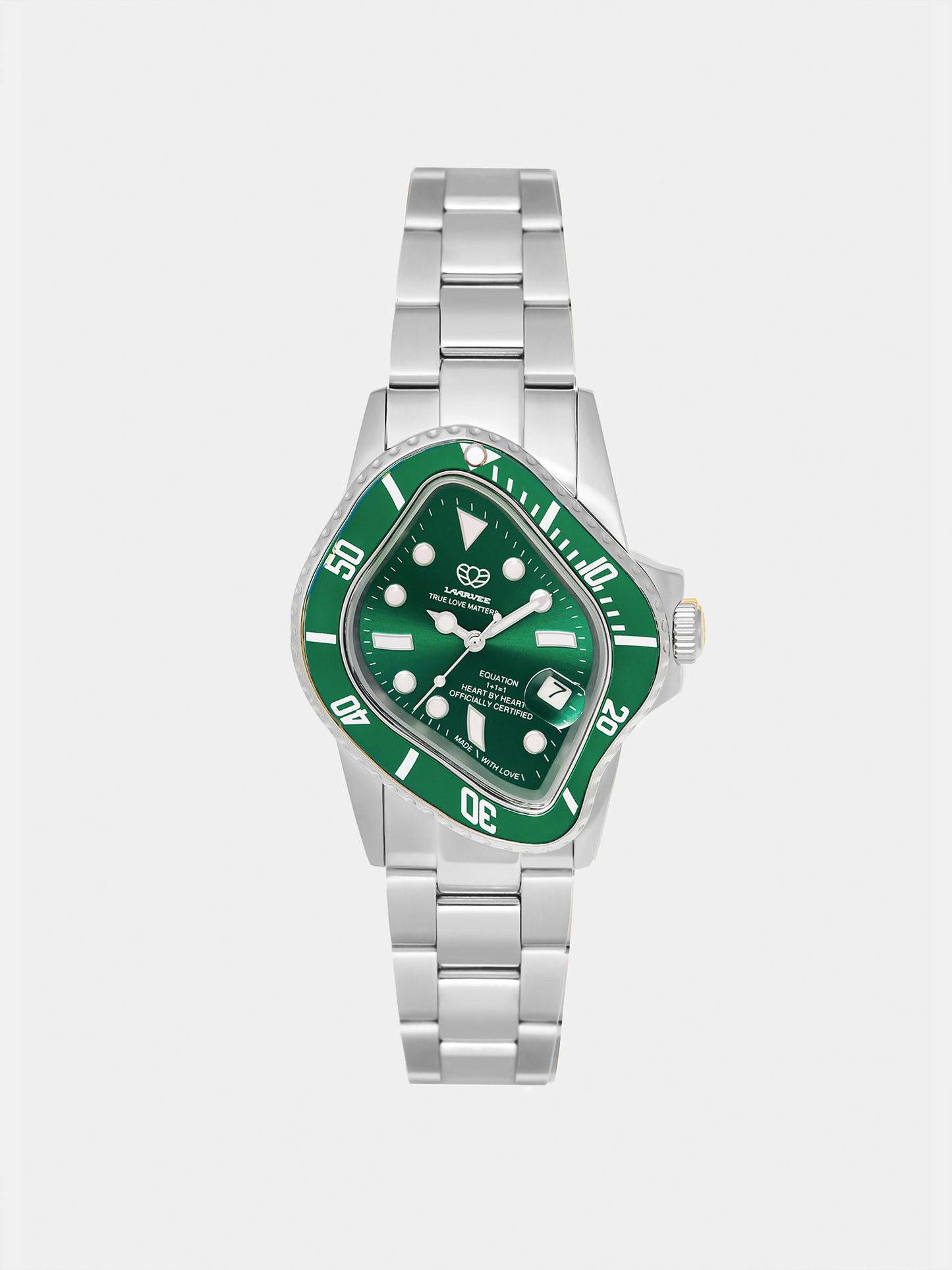 【新品】LAARVEE PEA001 グリーン＆グリーン　自動巻き　腕時計グリーンベゼルグリーン文字盤